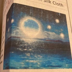 Wall Mural “blue lake”80” X 55” (in 4 pieces), silk cloth.